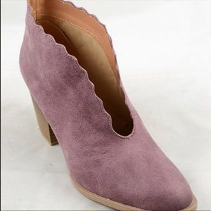 Rose cut out booties